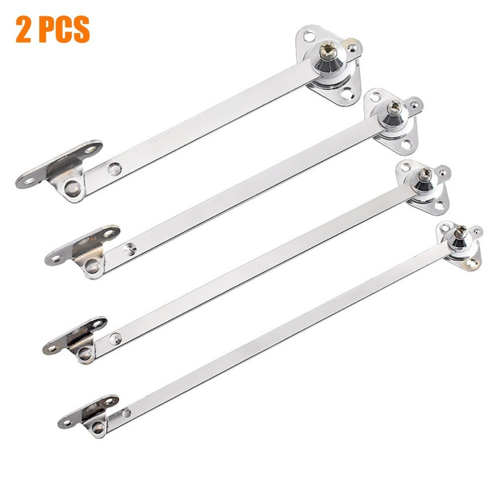 2 pcs Cabinet Cupboard Door Flap Stay Hinge Down Drop Lid Support Sliding Rail