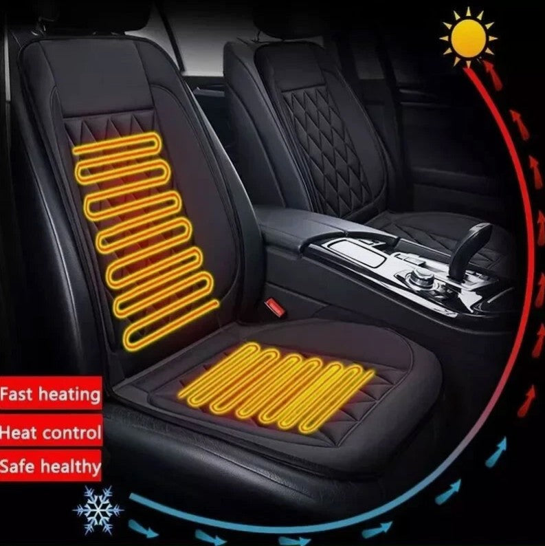 12V Car Seat Pad Cushion Cover Heating Heater Heated Cold Winter Warm Universal