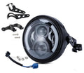 With Housing Bucket Mount Amber for Harley 7'' Round LED Motorcycle Headlight