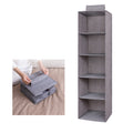 5 Layers Tidy Hanging Storage Bag Multi-Purpose Wardrobe Shelf for Clothes Shoes