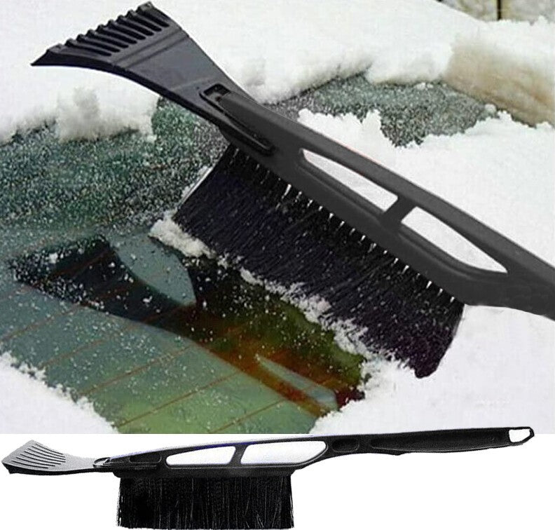 Car Windscreen 2-1n-1 Ice Scraper and Snow Brush Long Reach Handle De-Icer ABS