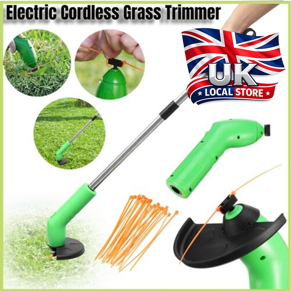 Electric Cordless Grass Trimmer Garden Weed Strimmer Cutter Mini Handheld Tool!