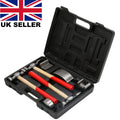 7Pcs Auto Body Repair Tool Kit, Craft Panel Beating Hammer and Dolly Set Hammer-