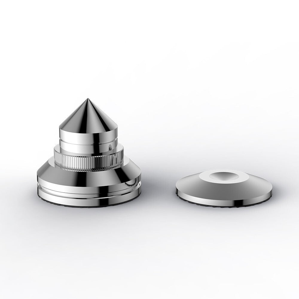 4Pcs Adjustable Stainless Steel HIFI Speaker Turntable Isolation Stand Feet Pad