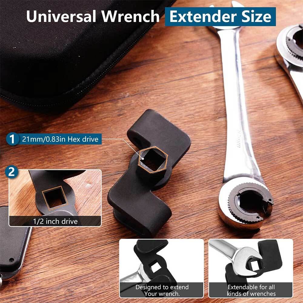 Universal Wrench Extender for 1/2 Inch Drive Breaker Bars Wrench Extension Tool