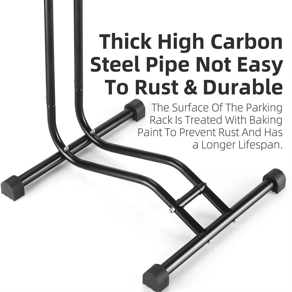 Upright Bike Stand Premium Vertical Adjustable Bicycle Floor Parking Rack Stand