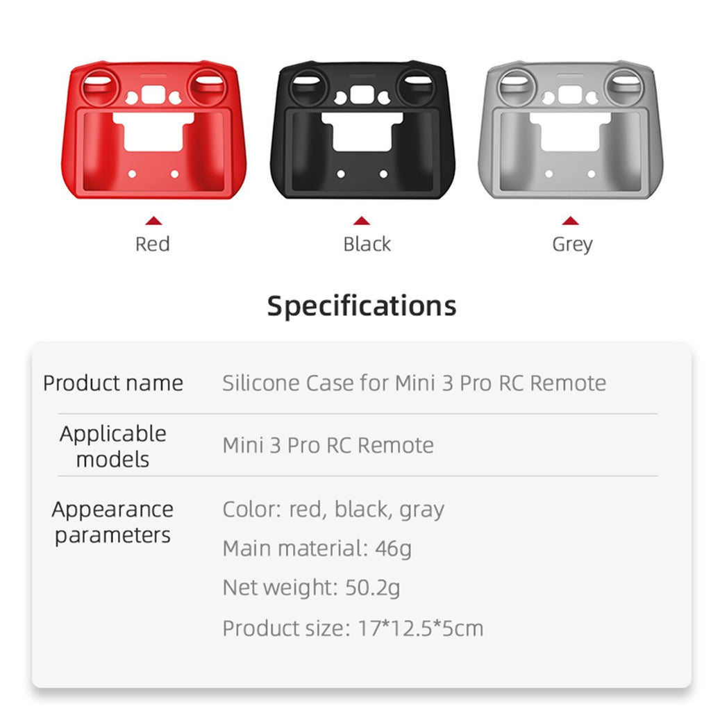 Silicone Skin Cover Protective Case for DJI Mini 3 Pro RC Remote Control Sleeve~
