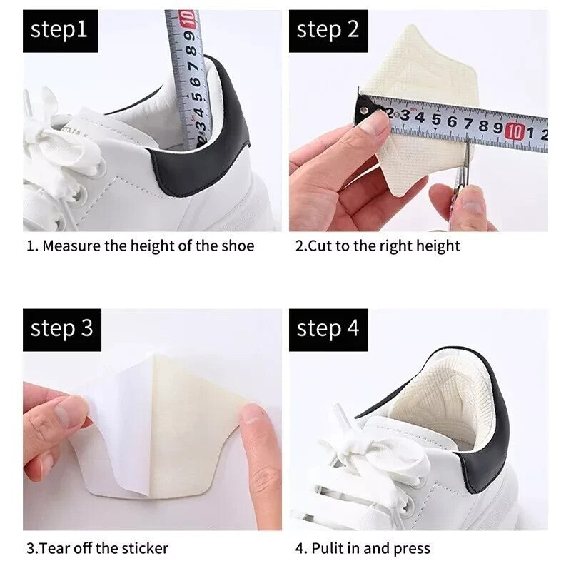 6pcs Back of Heel Cushion Inserts Mesh Heel Grips Pads for Boots Loose Shoes