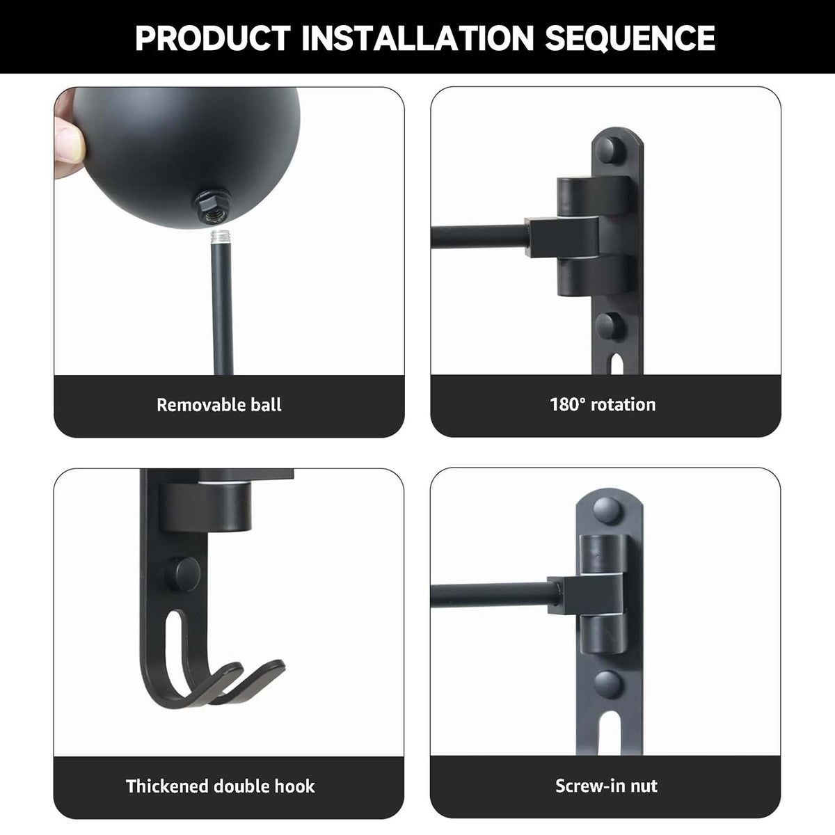 1-2X 180° Motorcycle Helmet Rack Holder Hat Display Stand Wall Mount Hook Hanger