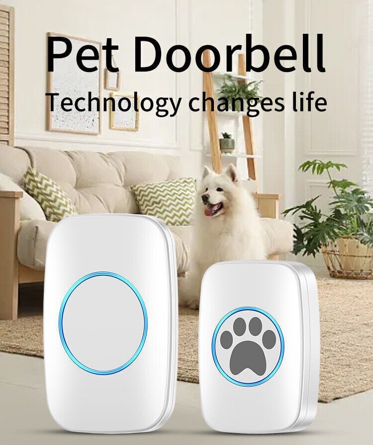 Smart Dog Door Bell Intelligent Sensing Wireless Dog Doorbell Transmitter and Re