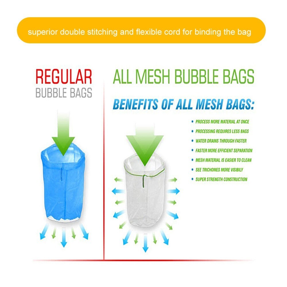 5X 1 Gal Bubble Hash Bags Filtration Ice Bubble Bags Wine Herbal Extraction Bag