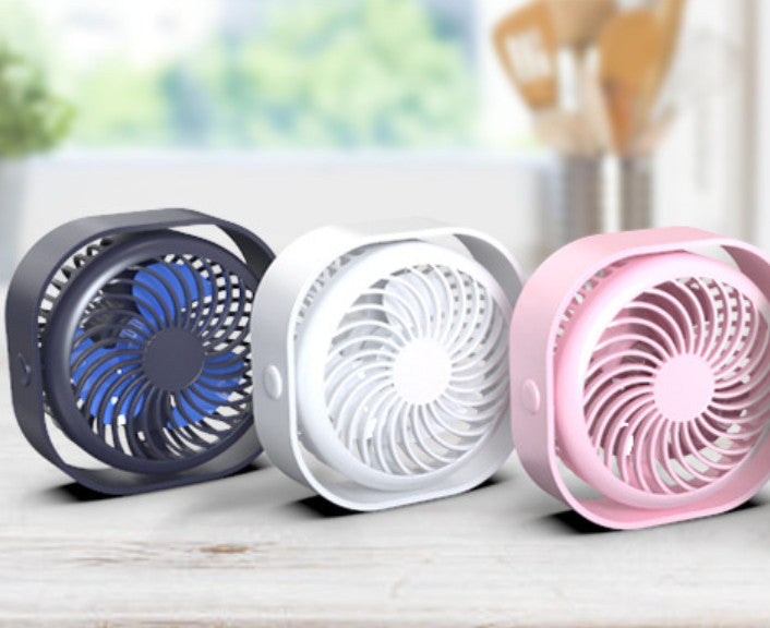 Portable Mini Desk Fan with Anti-Slip Silicone Base