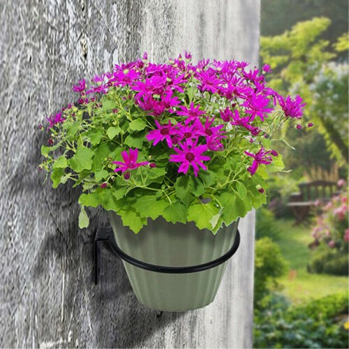 2/3/5PCS Plant Flower Pot Wall Mounted Ring Holder Garden Hanging Basket Bracket