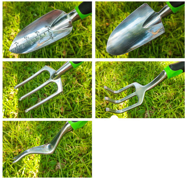 5 Piece Select Durable Aluminum Anti-slip Gardening Tool Set
