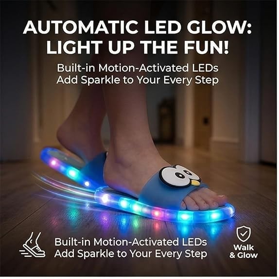 Womens LED Light up Slippers, Cute Luminous Crock, Funny Indoor House Slippers