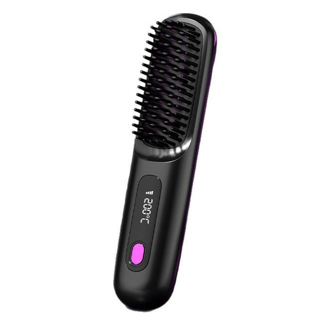 Portable Hair Straightener Brush Antiscald Hair Cordless Hair Straightener Brush