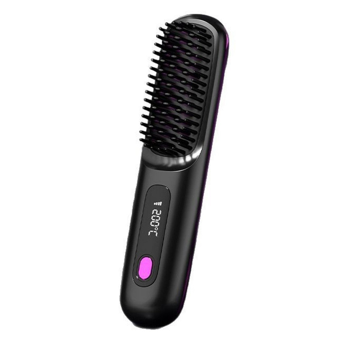 Portable Hair Straightener Brush Antiscald Hair Cordless Hair Straightener Brush