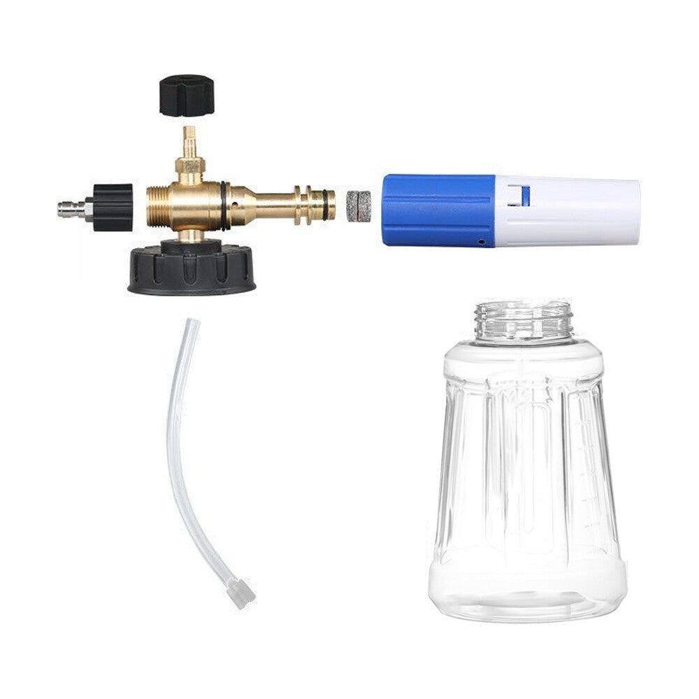 1/4 Quick Release Snow Foam Lance Pressure Washer Gun Soap Cannon 1000ML Bottles