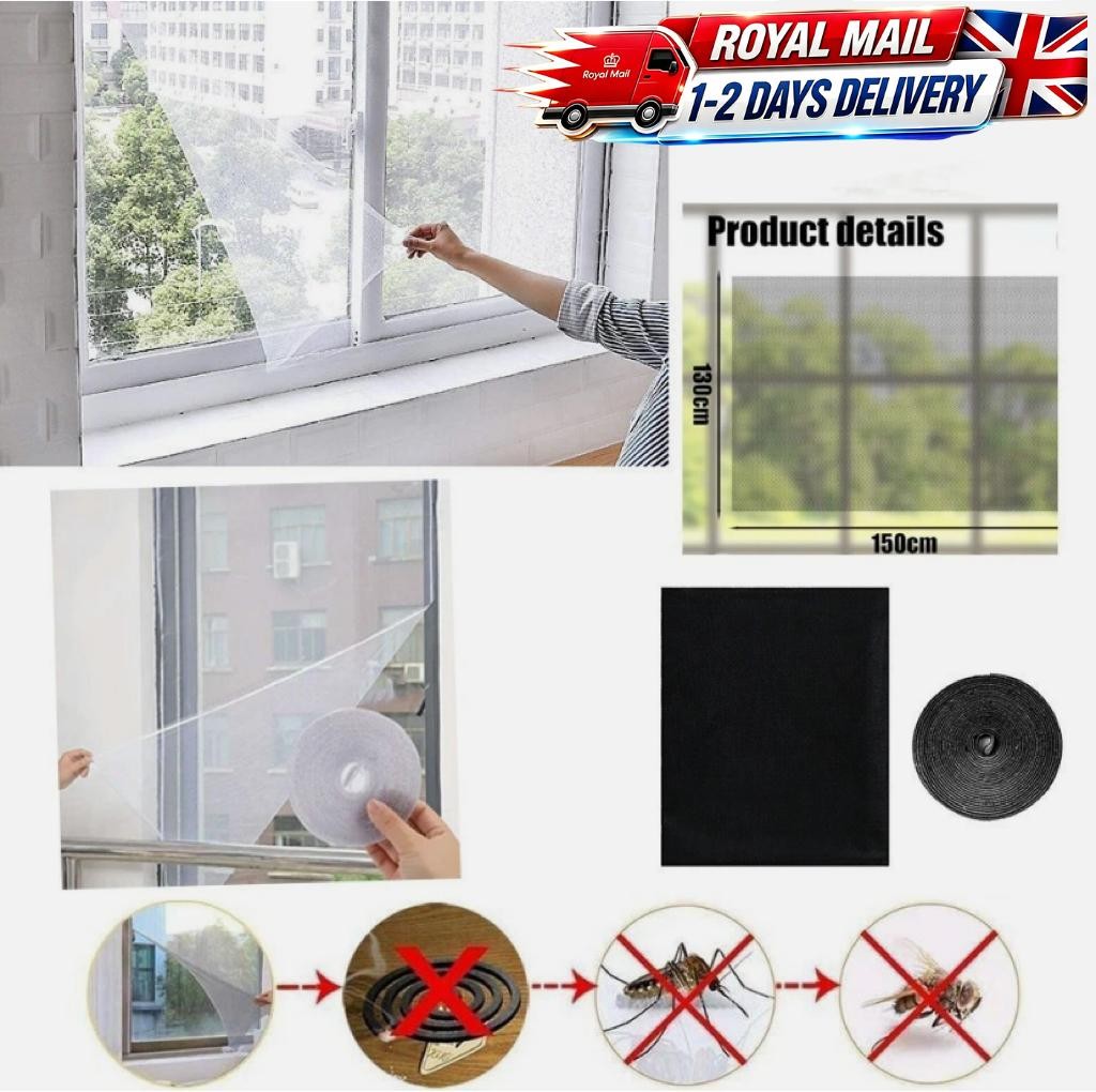 Window Fly Screen & Insect Net|Bug Net Mosquito Net Mesh for Windows Black