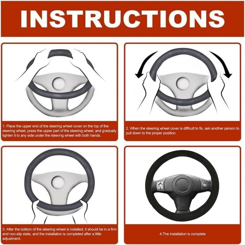 Universal Car Heated Steering Wheel Cover Hand Warming Protector Warmer