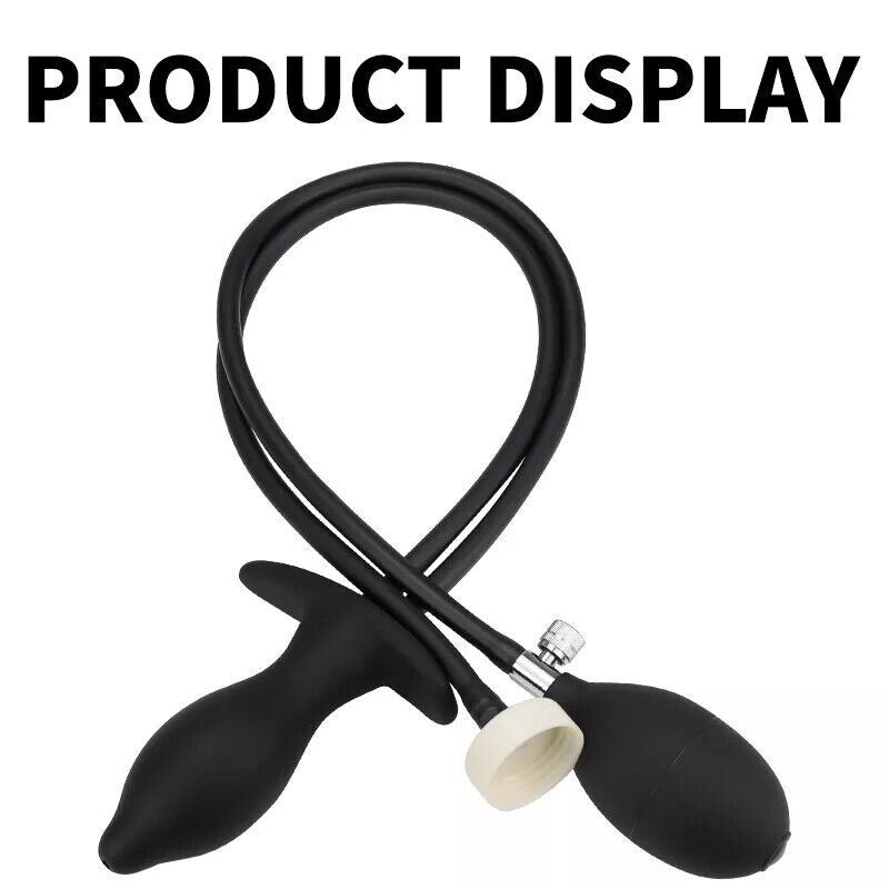 Pair of Inflatable Anal Enema Silicone Vaginal Dilator Pump Cleaner
