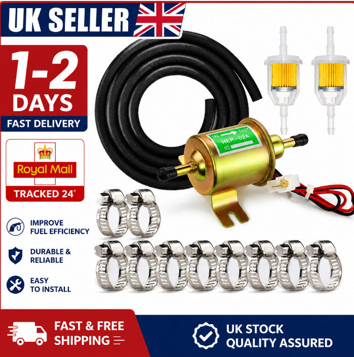 HEP-02A Petrol Gas Diesel Car 12V Universal Low Pressure Electric Fuel Pump B