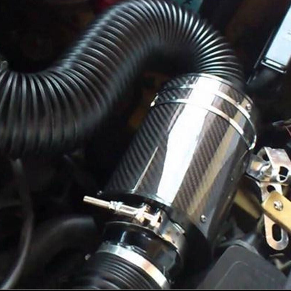 7CM Universal Feed Enclosed Induction Intake Pipe Hose Kit Car Cold Air Filter