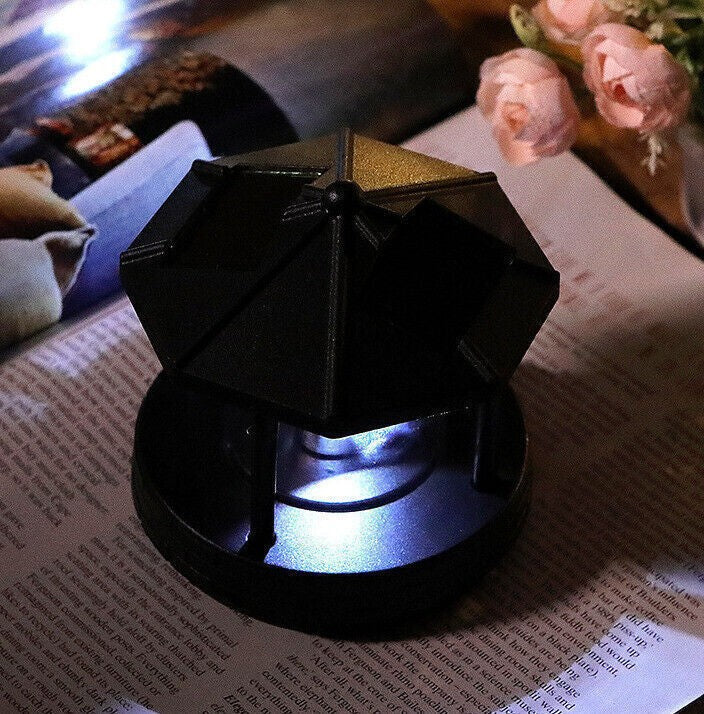 Solar Powered LED Rotating Lighthouse Night Light Outdoor Garden Home Decor Lamp