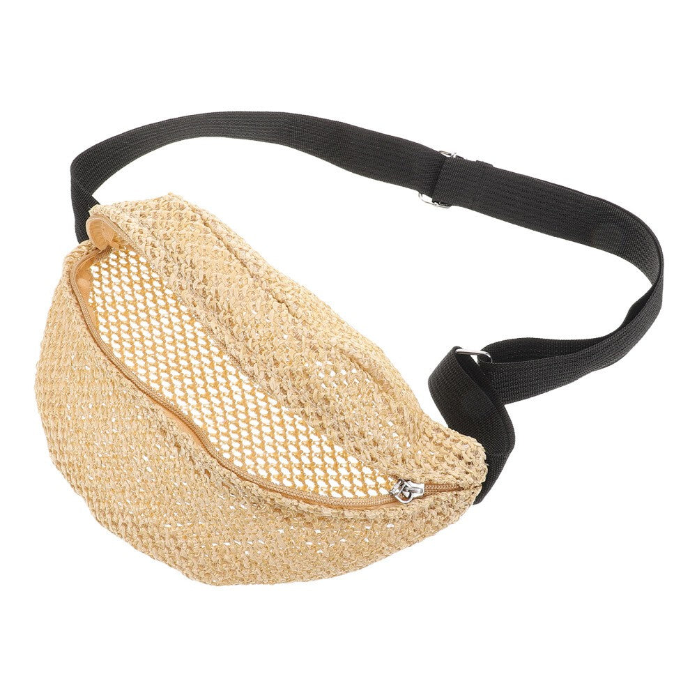 Woven Chest Pouch Small Belt Bag Crossbody Handbags Mini Shoulder
