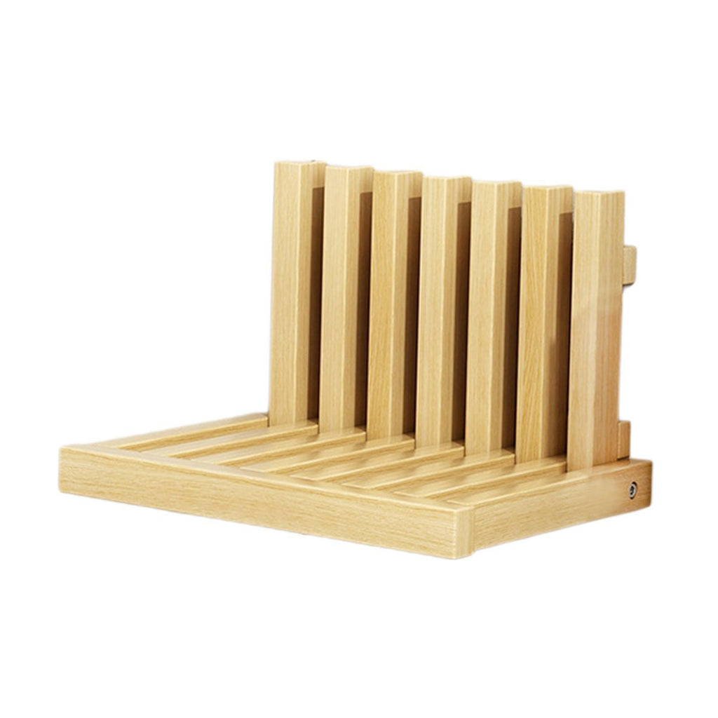 Wooden Wall Mounted Shoe Changing Stool Folding Chair Shower Seat for Entryway