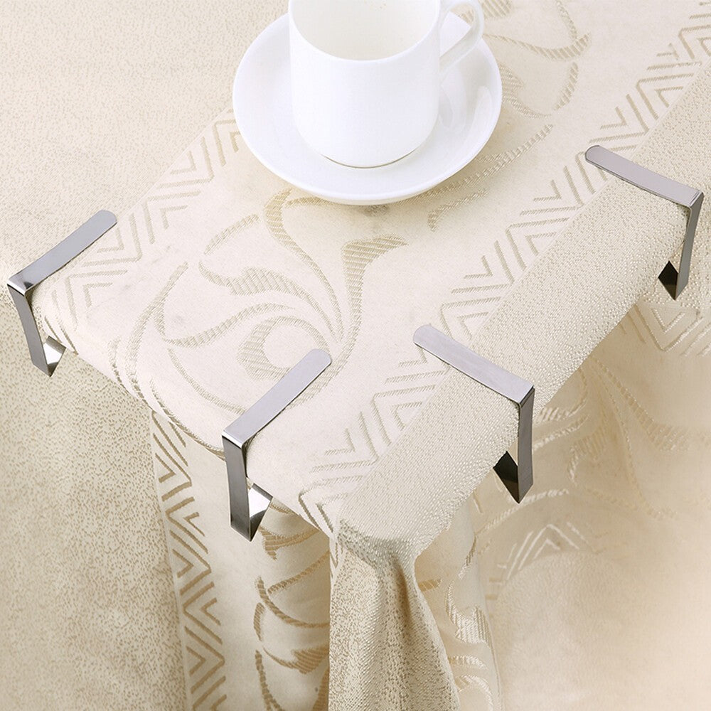 Table Cloth Clips x12 NEW Adjustable High Quality Silver Metal Holders