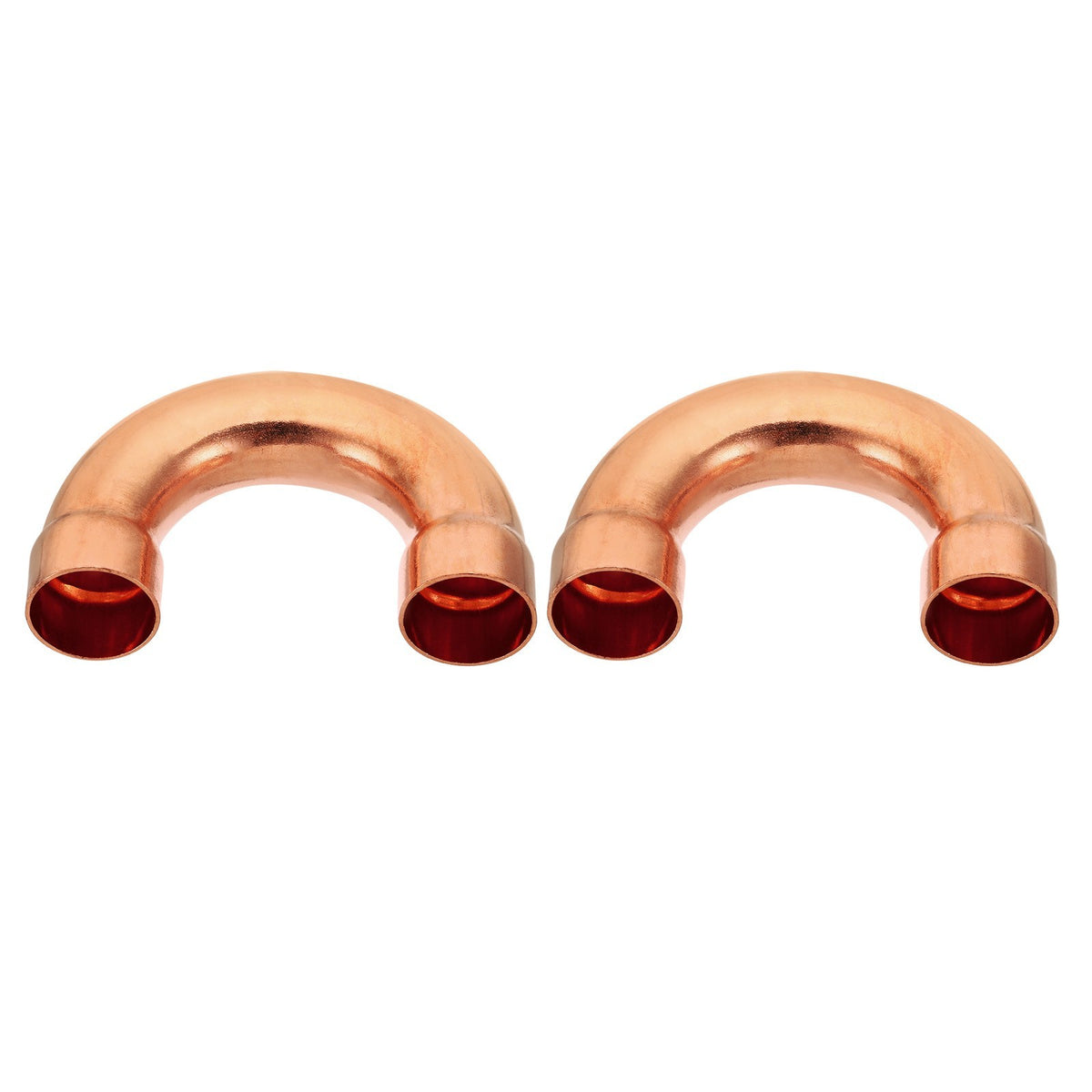 1 Inch ID Copper Pipe Fittings, 2 Pcs 180 Degree Return Bend Copper Pipe
