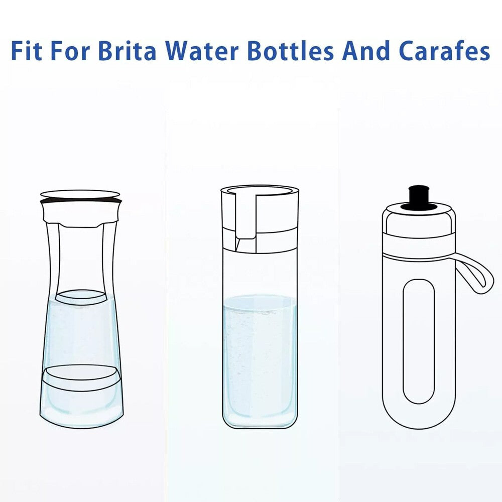 12pcs Micro Disc Water Filter Disc for Brita Fill & Go Water Filter Bottle