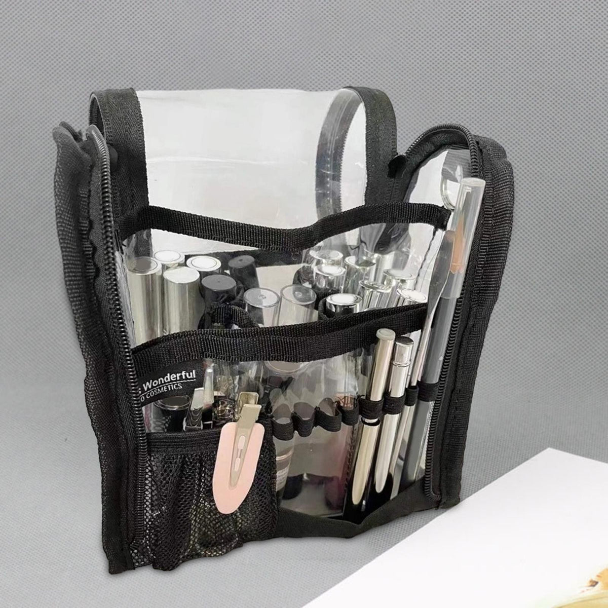 Large Clear Makeup Bag Professional Portable Versatile Transparent Makeup