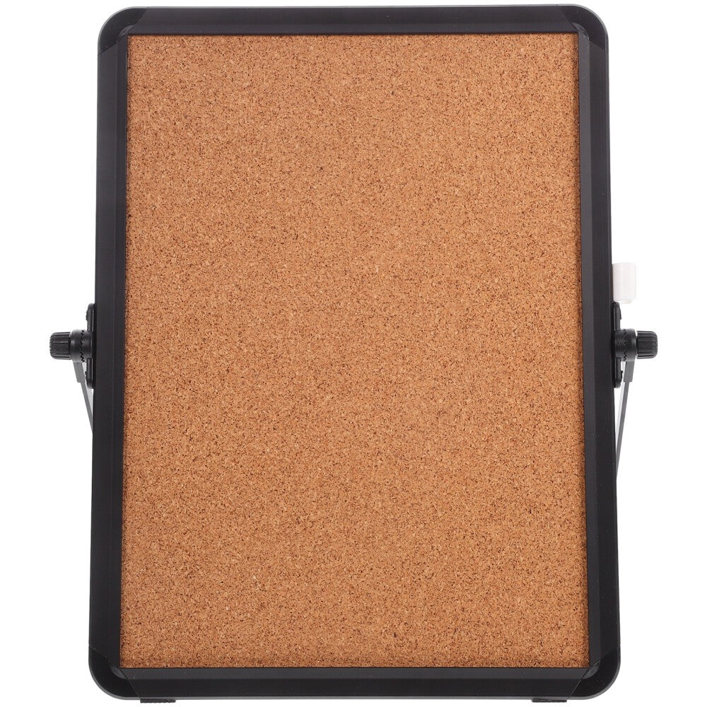Desktop Message Board Fabric Memo Bulletin Display Stand Cork Small for