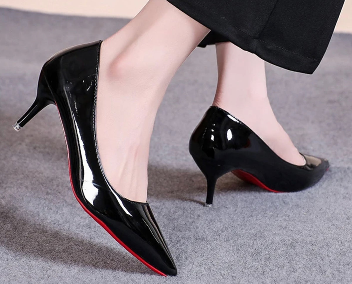 Women Pointed Toe High Heels Stiletto Pumps Patent Leather Sexy Party Office.*