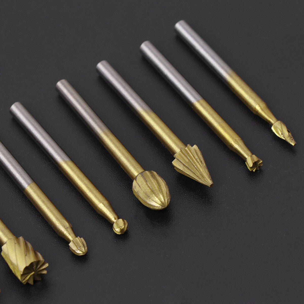 20Pcs HSS Routing Wood Carving Tools Rotary Drill File Router Bit For Dremel UK