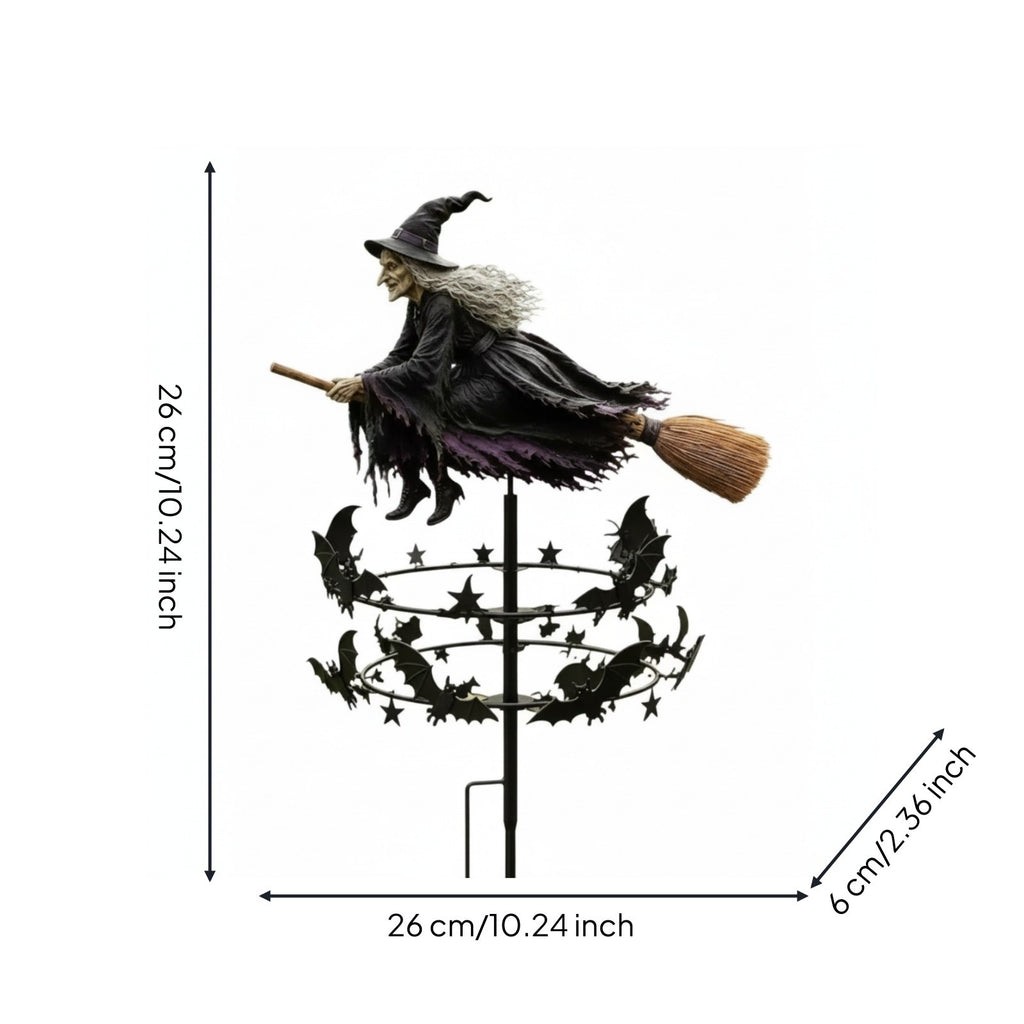 Witch Wind Stunning Lawn Ornament Outdoor for Flower Bed