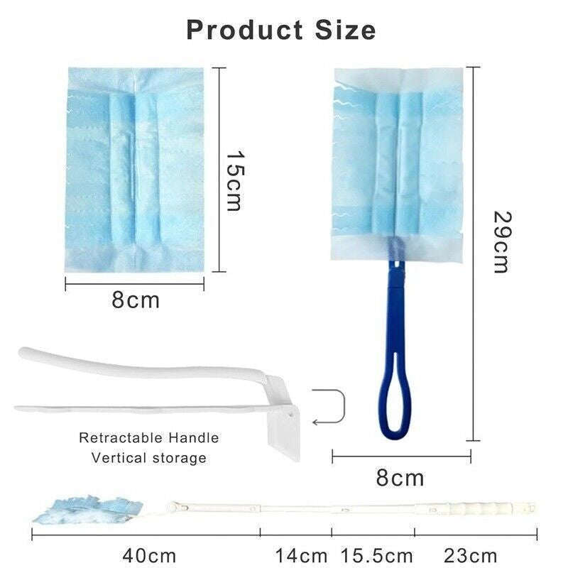 22Pcs Dust Magnet Fluffy Duster Refills KIT with Handle Telescopic Pole