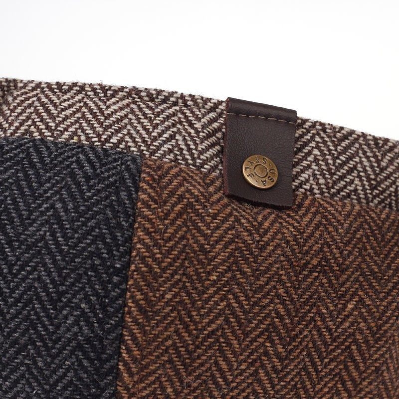 Peaky Blinders Hat Newsboy Flat Cap Herringbone Tweed Wool Baker Boy Gatsby