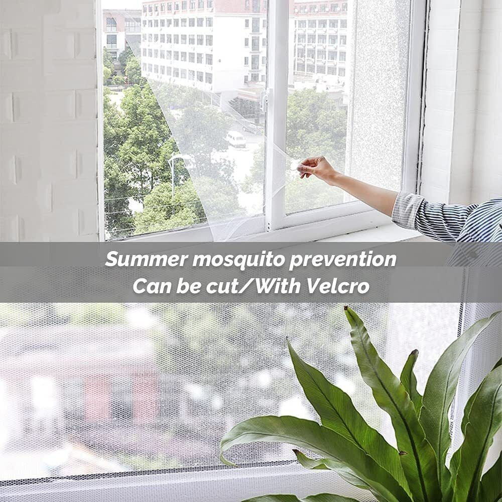 4PC Window Fly Screen & Insect Net | Bug Net Mosquito Net Mesh for Windows White