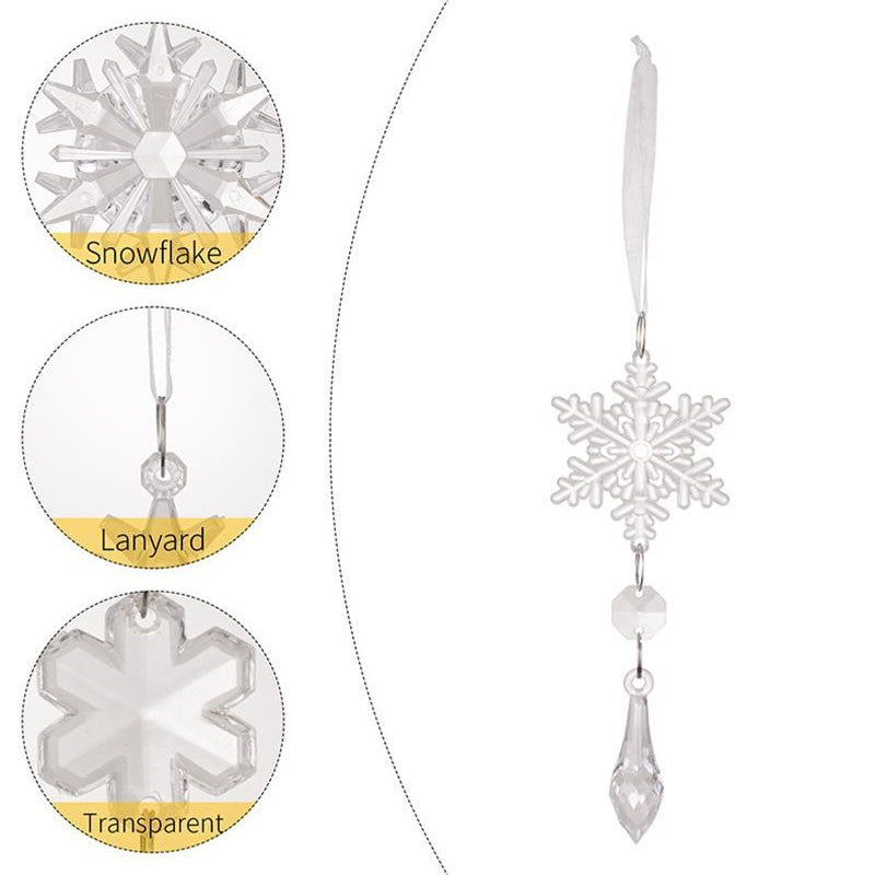 18 Pcs Christmas Tree Icicle Ornaments Clear Acrylic Icicle Christmas Decoration