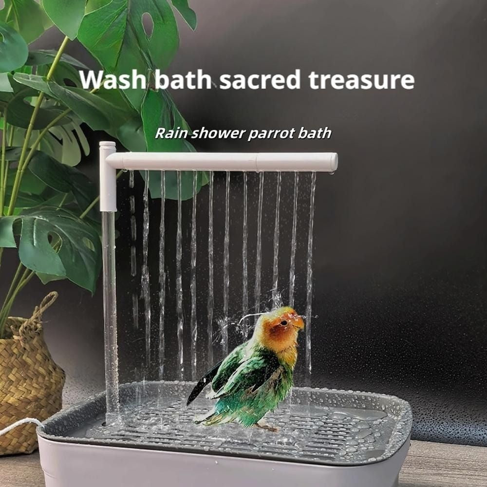 Automatic Parrot Bird Bath Tub Bird Bathtub Shower Fountain  Pet Supplies
