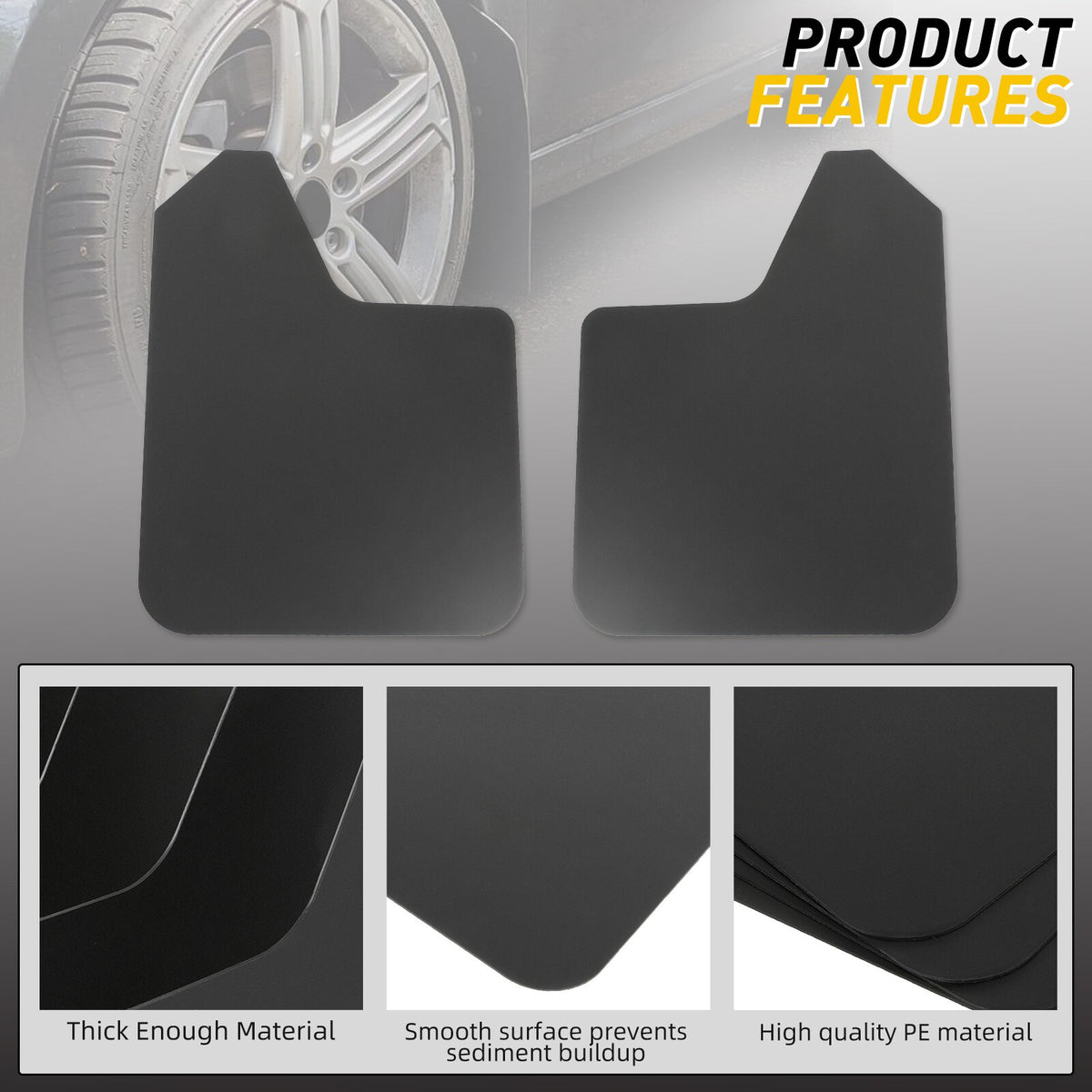 Universal Mud Flaps 4PCS Red Splash Guards Car SUV Van Truck Mudguard