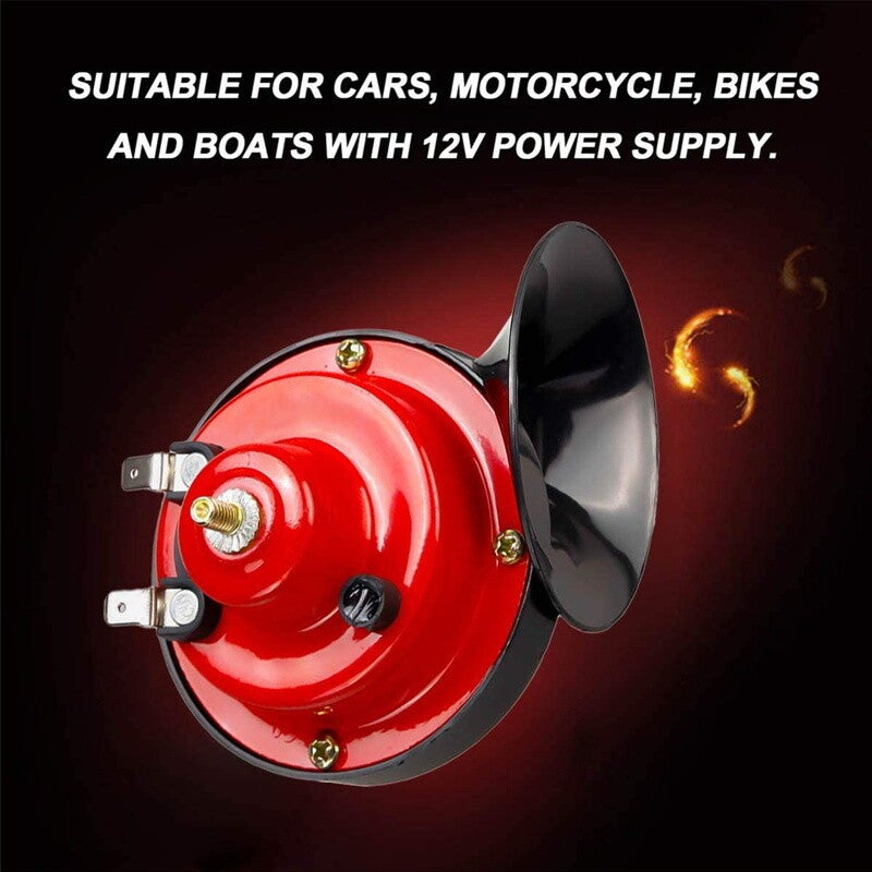 2PCS Super Horn 12V 300DB Super Loud Horn Snail Motorcycle Car Truck Boat Train