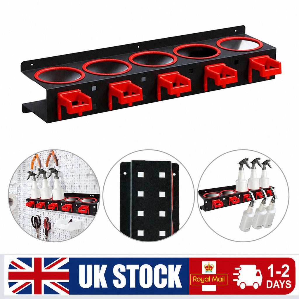 Spray Bottle Storage Rack Wall Mounted Pickup Can Holder Accessories For Garage
