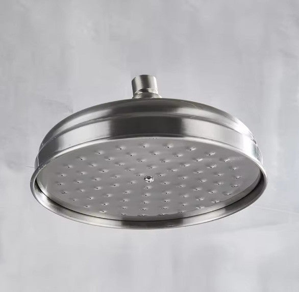 Retro Brass Bathroom Round Top Rain Shower Head Bath Replacement Sprayer