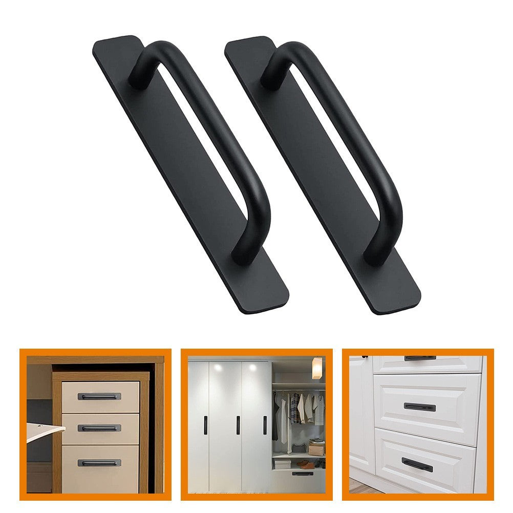 2 Pcs Door Handle Stick on Handles for Sliding Doors Adhesive Fridge Cabinet