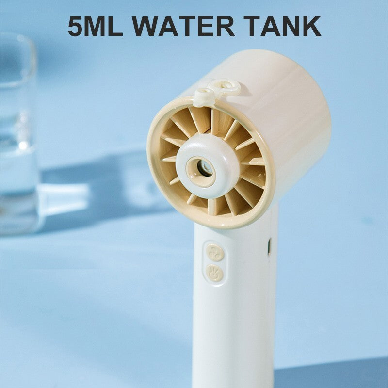 Portable Handheld Mist Fan USB Rechargeable Mini Spray Cooling Fan 3 Speed