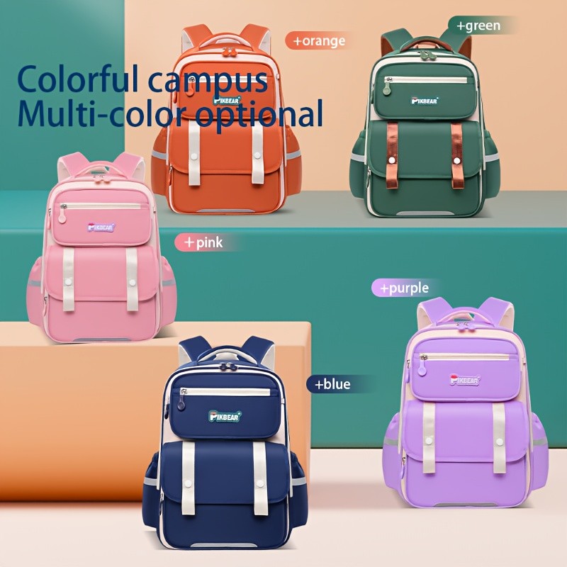 Lightweight Spine Support Kids Backpack Waterproof Reflective School Bag